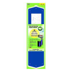 Hy-Ko Blue Aluminum Rectangle Address Plate 3 in.