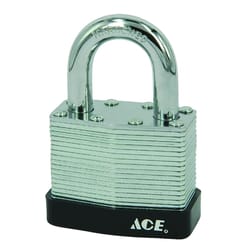 Ace 1-3/4 in. H X 2-3/8 in. W X 1-3/16 in. L Steel Double Locking Padlock 1 pk