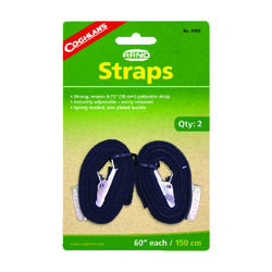 Coghlan's 0.75 in. W X 60 in. L Black Arno Strap 1 lb 2 pk