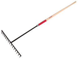 Razor-Back 78 in. L X 17 in. W Steel Level Rake Wood Handle