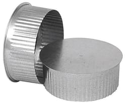 Imperial Manufacturing 6 in. D Galvanized steel Crimped Pipe End Cap