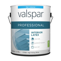 Valspar Professional Flat Basic White Paint Interior 1 gal