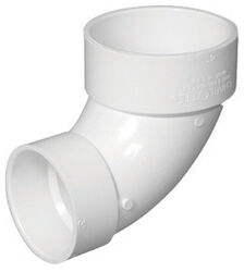 Charlotte Pipe 4 in. Hub T X 3 in. D Hub PVC Elbow