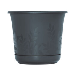 Bloem 6 in. H X 6 in. D Resin Planter Charcoal