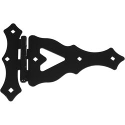 National Hardware 10 in. L Black Steel Ornamental T Hinge 1 pk