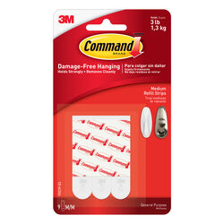 3M Command Large Foam Adhesive Strips 2 in. L 9 pk