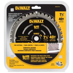 DeWalt 7-1/4 in. D X 5/8 in. S Carbide Tipped Steel Saw Blade 40 teeth 1 pk