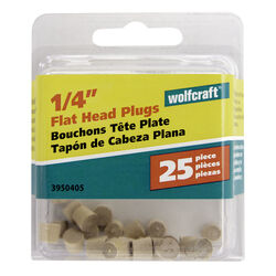 Wolfcraft Flat Birch Head Plug 1/4 in. D X 0.225 in. L 1 pk Natural