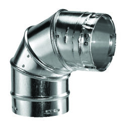 DuraVent 4 in. D X 4 in. D Adjustable 90 deg Aluminum/Galvanized Steel Gas Vent Elbow
