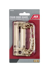 Ace 3.38 in. L Bright Brass Brass Chain Door Guard