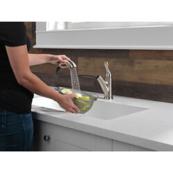 Delta Grant Single Handle One Handle Stainless Steel Pull Out Kitchen Faucet