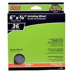 Gator 6 in. D X 3/4 in. thick T X 1 in. S Grinding Wheel 1 pc