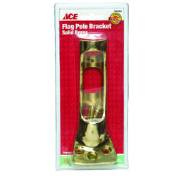 Ace 9 in. L Solid Brass Flag Pole Bracket Bright