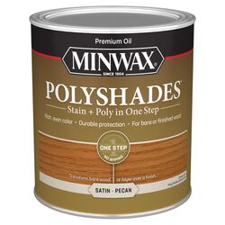 Minwax PolyShades Semi-Transparent Satin Pecan Oil-Based Stain 1 qt