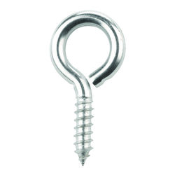 Hampton 3/8 in. D X 2-7/8 in. L Polished Stainless Steel Screw Eye 250 lb. cap. 1 pk