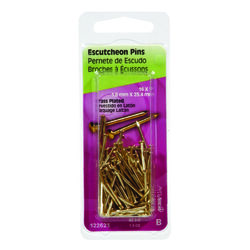 Hillman 16 Ga. G X 1 in. L Brass-Plated Steel Escutcheon Pins 1 pk 1.5 oz