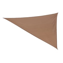 Coolaroo Ready-To-Hang Polyethylene Walnut Triangle Shade Sail Canopy 120 in. W X 120 in. L