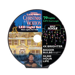 National Lampoon's LED Micro/5mm Multi-color 70 ct String Christmas Lights 9.5 ft.