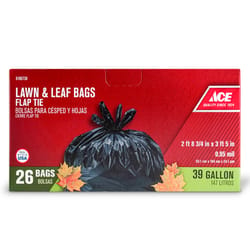 Ace 39 gal Lawn & Leaf Bags Flap Tie 26 pk