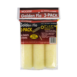 Wooster Golden Flo Fabric 9 in. W X 3/8 in. S Paint Roller Cover 3 pk