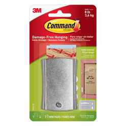 Command Silver Picture Hanger 8 lb 1 pk