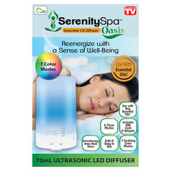 Serenity Spa Oasis As Seen On TV White LED Oil Diffuser 70 ml 1 pk