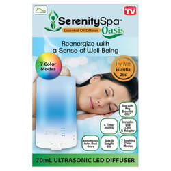 Serenity Spa Oasis As Seen On TV White LED Oil Diffuser 70 ml 1 pk