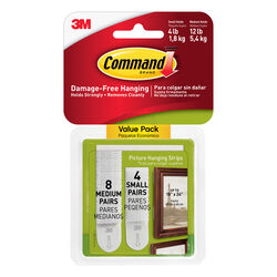 Command White Picture Hanging Strips 12 pk