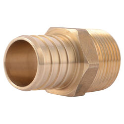 SharkBite 1 in. Barb T X 3/4 in. D MPT Brass Reducing Adapter