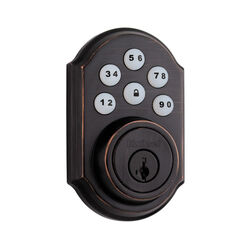 Kwikset SmartKey Venetian Bronze Metal Electronic Deadbolt