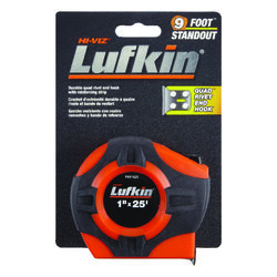 Lufkin P1000 Series 25 ft. L X 1 in. W Hi-Viz Tape Measure 1 pk