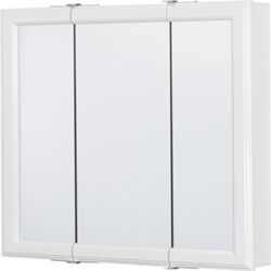 Tri-View Medicine Cabinet Continental Cabinets 24 in. H X 24 in. W X 4.44 inch in. D Square Sa