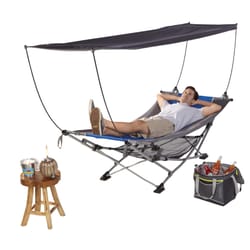 Mac Sports 26.4 in. W X 91.3 in. L Blue Portable Hammock With Stand