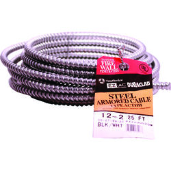 Southwire 25 ft. 12/2 Solid Steel Armored AC Cable