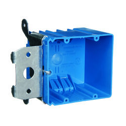 Carlon 3-5/8 in. Rectangle PVC 2 gang Outlet Box Blue