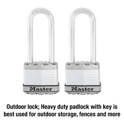 Master Lock 1-9/16 in. H X 11/16 in. W X 1-3/4 in. L Laminated Steel Dual Ball Bearing Locking