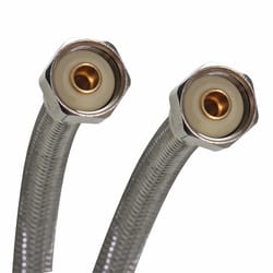 Fluidmaster Universal 1/2 in. FIP T Compression 20 in. Braided Stainless Steel Supply Line