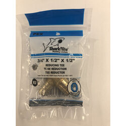 SharkBite 3/4 in. PEX T X 1/2 in. D PEX Brass Reducing Tee