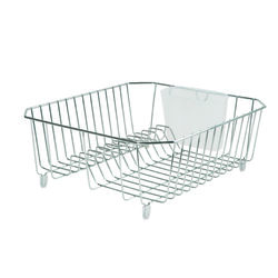 Rubbermaid 14.3 in. L X 12.4 in. W X 5.3 in. H Chrome Steel Dish Drainer