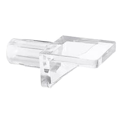Prime-Line Clear Plastic Shelf Support Peg 1/4 inch Ga. 0.9 in. L
