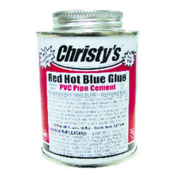 Christys Red Hot Blue Glue Blue Cement For PVC 8 oz