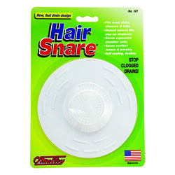 O'Malley Hair Snare 5 in. White Plastic Hair Snare Drain Cover