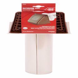 Ace 3 in. W X 6 in. L Brown Plastic Bathroom Vent