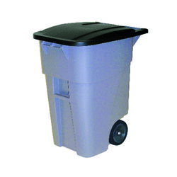 Rubbermaid Commercial BRUTE 50 gal Plastic Wheeled Brute Refuse Can Lid Included