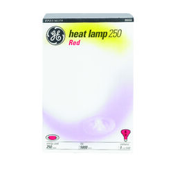 GE 250 W BR40 Heat Lamp Incandescent Bulb E26 (Medium) Red 1 pk