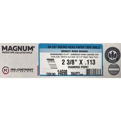Magnum 2-3/8 in. Angled Strip Nails 33-1/2 deg Ring Shank 2500 pk