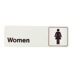 Hy-Ko Deco English White Informational Sign 3 in. H X 9 in. W