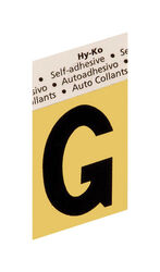 Hy-Ko 1-1/2 in. Black Aluminum Self-Adhesive Letter G 1 pc