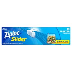 Ziploc Slider 1 gal Clear Freezer Bag 10 pk