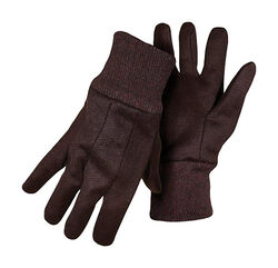Boss Men's Indoor/Outdoor General Purpose Jersey Work Gloves Brown L 12 pk